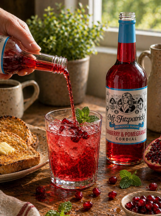 Mr Fitz Cranberry & Pomegranate No Added Sugar Cordial