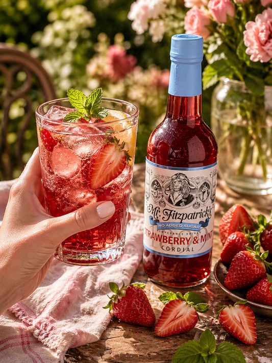 Mr Fitz Strawberry & Mint - No added sugar cordial