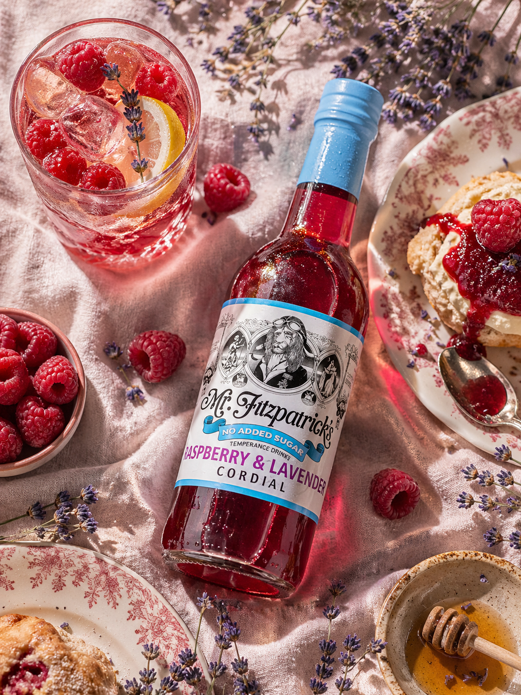 Fitz & Floyd（フィッツ＆フロイド) HolidaySolstice Mr Fitz Raspberry & Lavender - No Added Sugar Cordial – Mr